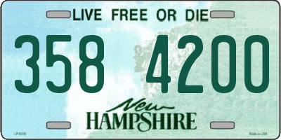 NH license plate 3584200