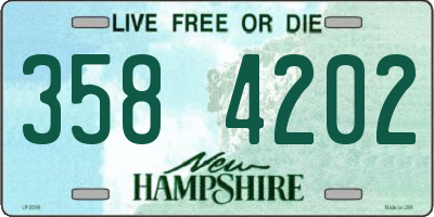 NH license plate 3584202
