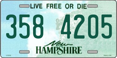 NH license plate 3584205