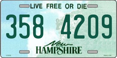 NH license plate 3584209