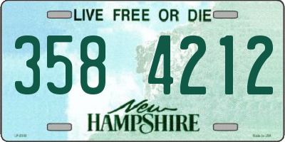 NH license plate 3584212
