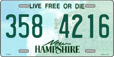 NH license plate 3584216
