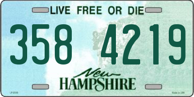 NH license plate 3584219