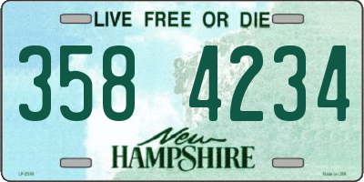 NH license plate 3584234