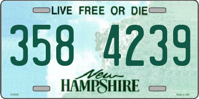 NH license plate 3584239