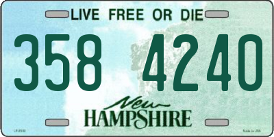 NH license plate 3584240