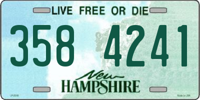 NH license plate 3584241