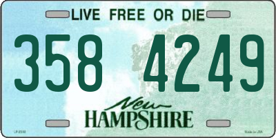 NH license plate 3584249