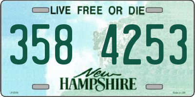 NH license plate 3584253