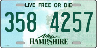 NH license plate 3584257
