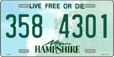 NH license plate 3584301