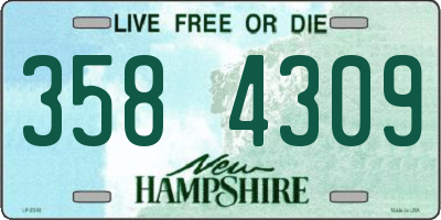 NH license plate 3584309