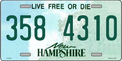 NH license plate 3584310