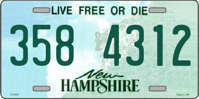 NH license plate 3584312