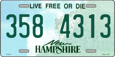 NH license plate 3584313