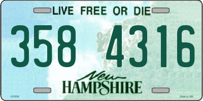 NH license plate 3584316