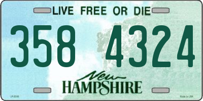 NH license plate 3584324