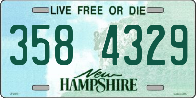 NH license plate 3584329