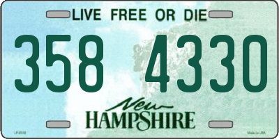 NH license plate 3584330