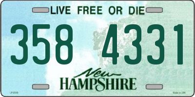 NH license plate 3584331
