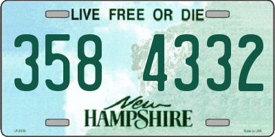 NH license plate 3584332