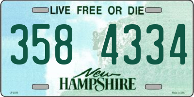 NH license plate 3584334