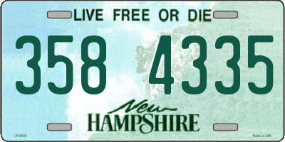 NH license plate 3584335