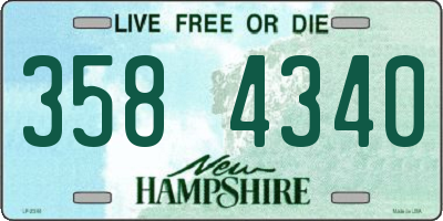 NH license plate 3584340