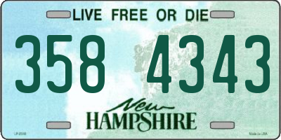 NH license plate 3584343