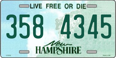 NH license plate 3584345