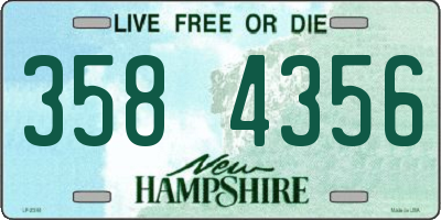NH license plate 3584356