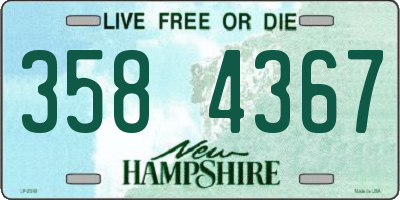 NH license plate 3584367