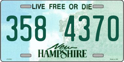 NH license plate 3584370