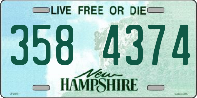 NH license plate 3584374