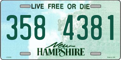 NH license plate 3584381
