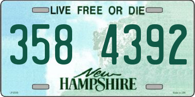NH license plate 3584392