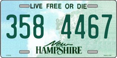 NH license plate 3584467