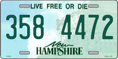 NH license plate 3584472