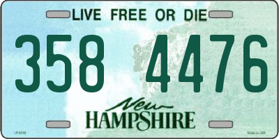 NH license plate 3584476