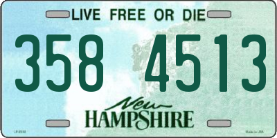 NH license plate 3584513