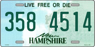 NH license plate 3584514