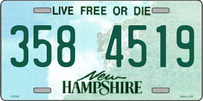 NH license plate 3584519