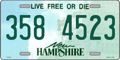NH license plate 3584523