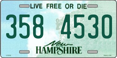 NH license plate 3584530