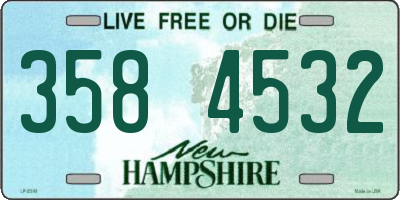 NH license plate 3584532