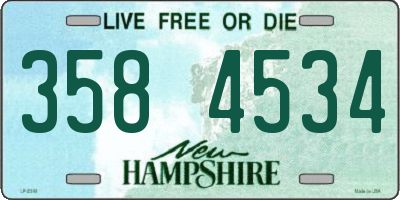 NH license plate 3584534