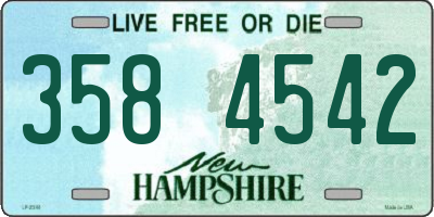 NH license plate 3584542