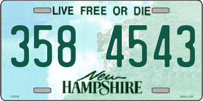 NH license plate 3584543