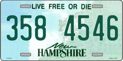 NH license plate 3584546