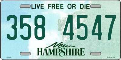 NH license plate 3584547